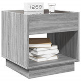 Bedside Table with Infinity LED Grey Sonoma 50x50x50 cm 3284089