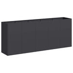 ZNTS Planter Black 200x40x80 cm Cold-rolled Steel 860724