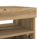 TV Cabinet with LED Lights Artisian Oak 80x35x40 cm Engineered Wood 856358