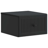 Wall-Mounted Bedside Cabinet 2 pcs Black 33 x 34.5 x 20 cm 897918