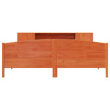 Bookcase Bed without Mattress Wax Brown 200x200cm Solid Wood Pine 3323055