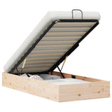 Ottoman Bed Frame with Storage Natural 90 x 200 cm 3418768