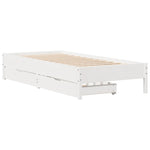 Bed Frame without Mattress White 90x200 cm Solid Wood Pine 3301720