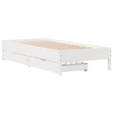 Bed Frame without Mattress White 90x200 cm Solid Wood Pine 3301720