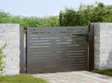 Garden Gate with Lock Black 110 x 105 cm Powder-Coated Steel 42015899