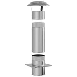 Chimney Extension Silver 25 x 25 x 65 cm Stainless Steel 42008444