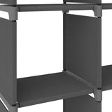 15-Cube Display Shelf Grey 103x30x175.5 cm Fabric 322620
