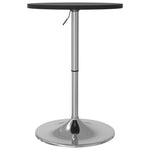 ZNTS Bar Table Black 50x50x90 cm Engineered Wood and Chromed Steel 4007191