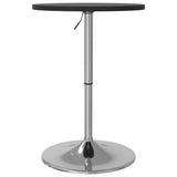 ZNTS Bar Table Black 50x50x90 cm Engineered Wood and Chromed Steel 4007191