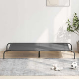 Elevated Dog Bed Grey 150x90x20 cm Textilene and Steel 42000845