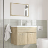 3 Piece Bathroom Furniture Set Sonoma Oak Engineered Wood 3324987