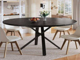 Round extendable table with marble look - 100 cm x 75.5 cm high - With sturdy N639P439338S