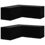 ZNTS Garden Furniture Covers 2 pcs L-Shaped 12 Eyelets 250x250x90 cm 3082835