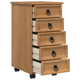 Rolling Cabinet with Drawers CORONA Honey Brown 42040531