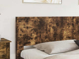 Bed Frame with Storage and Headboard Smoked Oak 180 x 200 cm 3414005