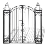 Ornamental Garden Gate Wrought Iron 122x20.5x134 cm 40905