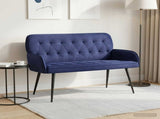 2 Seater Sofa with Metal Legs 2-Seater Police Blue Velvet 42051029