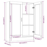 Vitrine Cabinet Grey Sonoma 82,5x30,5x115 cm Engineered Wood 815619