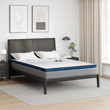 Mattress Pads White and blue 160 x 200 cm Gel Memory Foam 4106272