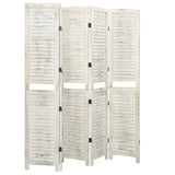 5-Panel Room Divider Antique White 178.5x166 cm Solid Wood 338572