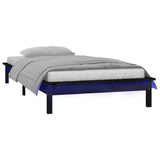 LED Bed Frame without Mattress Black 100x200 cm Solid Wood 820600