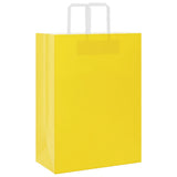Paper Bags 250 pcs with Handles Yellow 32x17x44 cm 4102014