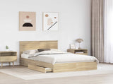 Storage Bed with Drawer Sonoma Oak 120 x 190 cm Engineered Wood 3410821