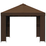 Gazebo 3 x 3 m Brown Polyester and Steel 190 gsm 900360