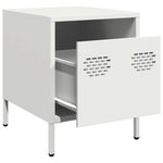 ZNTS Bedside Cabinets 2 pcs White 35x39x43.5 cm Steel 851255