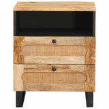 Bedside Cabinet Natural 50 x 33 x 62 cm Solid Mango Wood 4018054