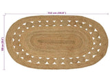 Area Rugs Natural 100 x 152 cm Jute 42010805