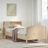 Bookcase Bed without Mattress 75x190cm Small Single Solid Wood Pine 3323089
