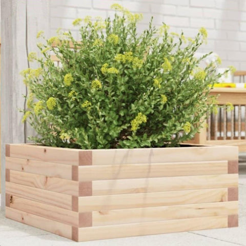 ZNTS Garden Planter 50x50x23 cm Solid Wood Pine 847183