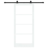 Sliding Door ORKDAL White and Black 93 x 202 cm 3332008