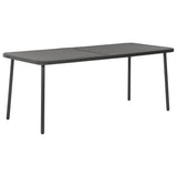 Dining Set Dark Grey E-coated and powder-coated steel Medium 46633