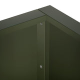 Retaining Wall 4 pcs 100 x 100 x 40 cm Steel Olive Green 3449208