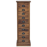 Chest of Drawers Natural 35 x 30 x 110 cm Solid Teak Wood 42017961
