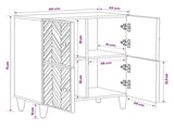 Storage Cabinets Brown 60 x 33.5 x 75 cm Solid Mango Wood 4018942