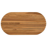 Table Top 90 x 45 x 3.5 cm Oval Solid Teak Wood Natural 42033161