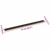 Stair Nosings 30 pcs Brown 67 x 3 x 2 cm Aluminium 4013476
