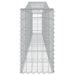 Arched Gabion Baskets 10 pcs 400x30x60/80 cm Galvanised Iron 3145808