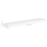 Floating Wall Shelf White 120x23.5x3.8 cm MDF 323820