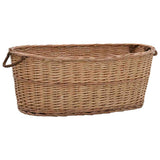 286984 Firewood Basket with Carrying Handles 88x57x34 cm Natural Willow