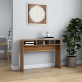Console Table Brown Oak 105x30x80 cm Engineered Wood 815941
