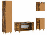 4 Piece Bathroom Cabinet Set ALKMAAR Smoked Oak Engineered Wood 3417914