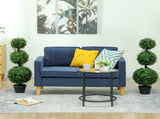 Set of 2 Decorative Artificial Trees, Topiary Ball-shaped Boxwood Trees in Pot, Fake Plants for Home T3398P343145