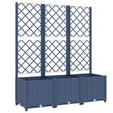 Garden Planter with Trellis Blue Grey 120x40x136 cm PP 318253
