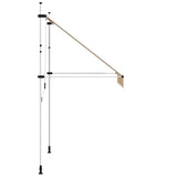 Manual Retractable Awning 200 cm Orange and White Stripes 43232
