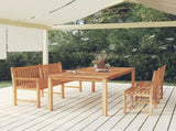 4 Piece Garden Dining Set Solid Wood Teak 3157160
