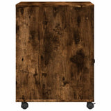 Printer Stand with Wheels Smoked Oak 60x50x67 cm 840629